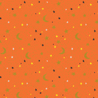 Rifle Paper Co. - Halloween - October Night - Orange Metallic Fabric