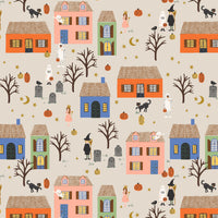 Rifle Paper Co. - Halloween - Halloween Night - Linen Metallic Fabric