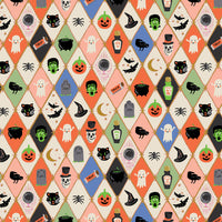 Rifle Paper Co. - Halloween - Halloween Argyle - Multi Metallic Fabric