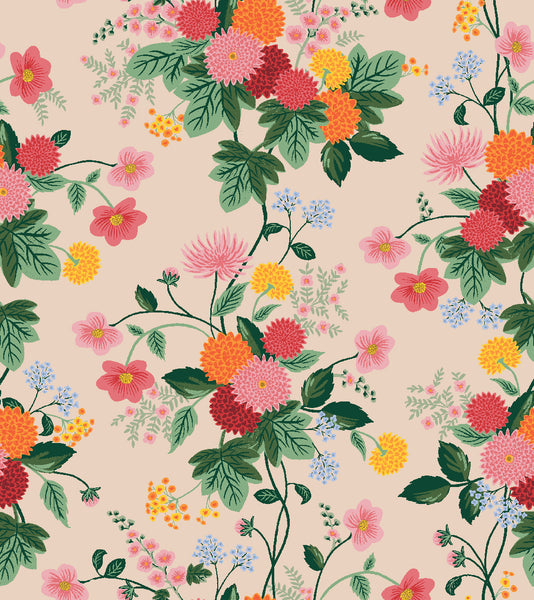 Rifle Paper Co. - Dahlia - Blush Fabric