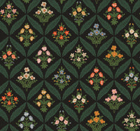 Rifle Paper Co. - Dahlia - Estee Garden - Black Multi Canvas Fabric