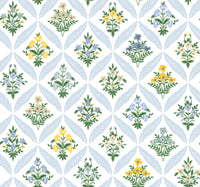 Rifle Paper Co. - Dahlia - Estee Garden - Blue Multi Fabric