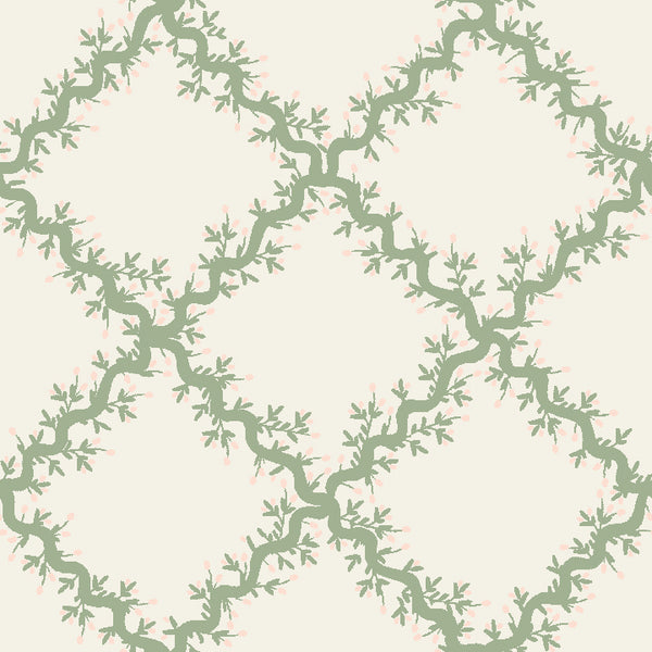 Rifle Paper Co. - Dahlia - Lattice - Cream Fabric