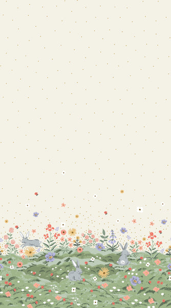 Rifle Paper Co. - Easter - Spring Meadow - Cream Metallic Fabric
