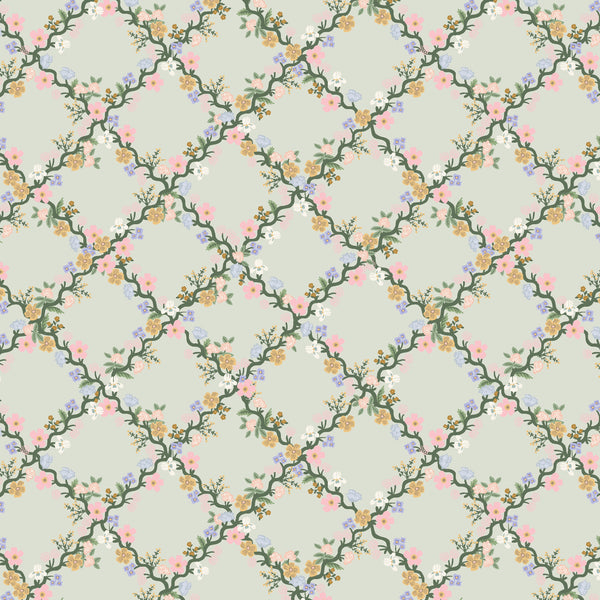 Rifle Paper Co. - Easter - Floral Trellis - Green Fabric