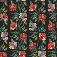 Rifle Paper Co. - Dahlia - Posy - Black Fabric