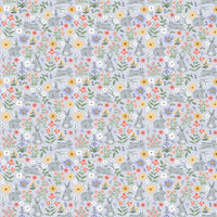 Rifle Paper Co. - Easter - Bunny Floral - Blue Fabric