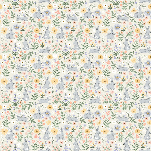 Rifle Paper Co. - Easter - Bunny Floral - Cream Fabric