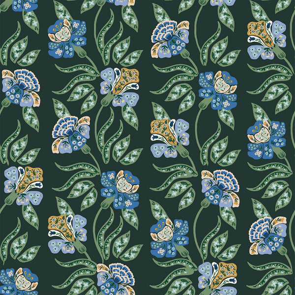 Rifle Paper Co. - Dahlia - Posy - Hunter Fabric