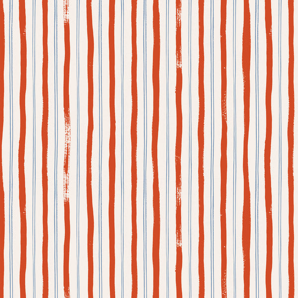 Rifle Paper Co. - Meadow - Stripes Red Fabric