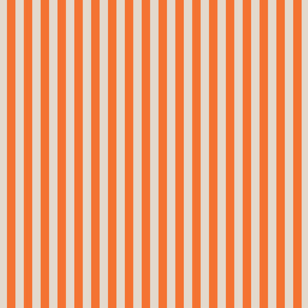 Rifle Paper Co. - Halloween - Cabana Stripe - Orange Fabric