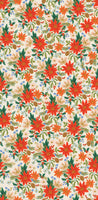 Rifle Paper Co. - Holiday Classics II - Poinsettia Bouquet - Cream Metallic Fabric