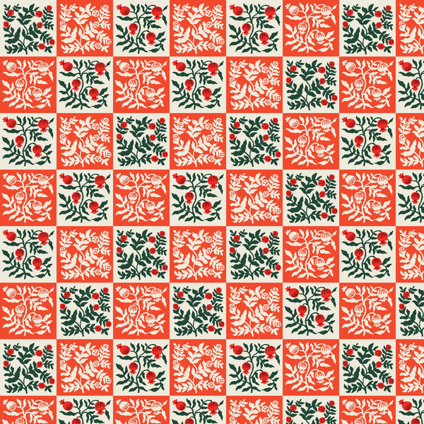 Rifle Paper Co. - Holiday Classics III - Yuletide Floral - Red Fabric