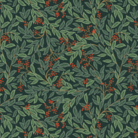 Rifle Paper Co. - Holiday Classics III - Willowberry - Evergreen Fabric