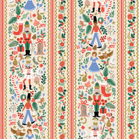 Rifle Paper Co. - Holiday Classics IV - Holly Jolly Nutcracker - Cream Metallic Fabric