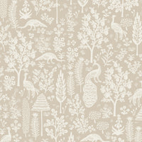 Rifle Paper Co. - Camont - Menagerie Silhouette - Khaki Fabric