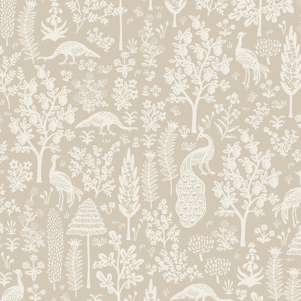 Rifle Paper Co. - Camont - Menagerie Silhouette - Khaki Fabric