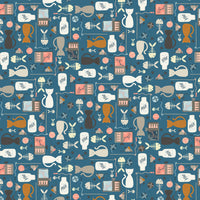 Cotton + Steel Fabrics - Kitty Kats - These are a Few of My Favorite Things Kat Khaos Fabric