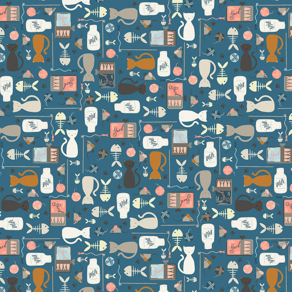 Cotton + Steel Fabrics - Kitty Kats - These are a Few of My Favorite Things Kat Khaos Fabric