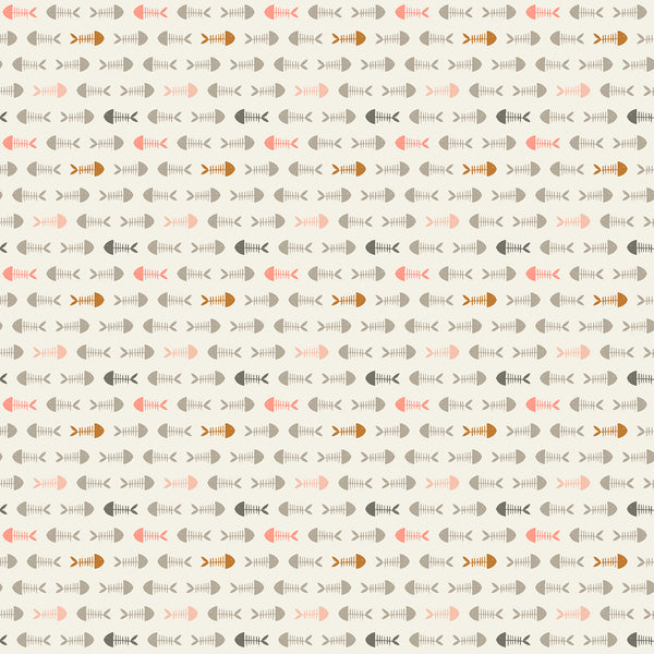 Cotton + Steel Fabrics - Kitty Kats - Kat Supper Dinner Fit For a Kitty Fabric