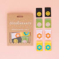 Sarah Hearts - Smiley Multipack Woven Labels (8 ct)