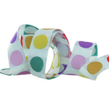 Renaissance Ribbons - Tula Pink Tabby Road Disco Dot - Blue Multi Ribbon