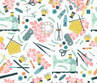 RJR Fabrics - Sunday Afternoon - Crafting For Life - Minty Green Fabric