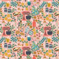 RJR Fabrics - Sunday Afternoon - Baking Frenzy - Sugar Coral Fabric