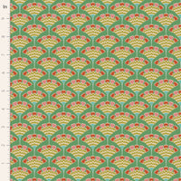 Tilda - Pie In The Sky - Tassel Flower Green Fabric