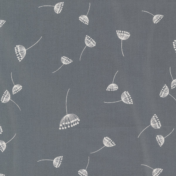 Moda - Filigree - Dandelions Graphite Fabric