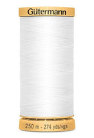 Gutermann - Cotton Thread 50wt 250m - White