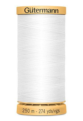 Gutermann - Cotton Thread 50wt 250m - White