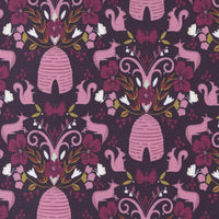 Moda - Wild Meadow - Flora & Fauna - Prune Fabric