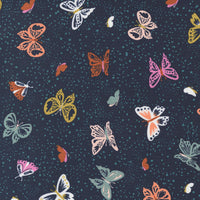 Moda - Songbook A New Page - Flutterby Navy Fabric