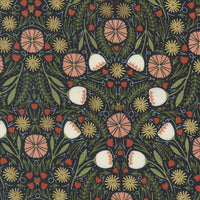 Moda - Meadowmere - Moody Floral Night Metallic Fabric