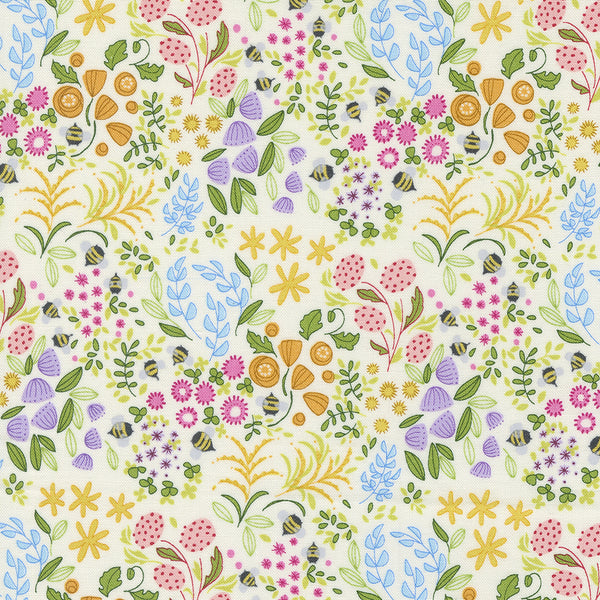 Moda - Wild Blossoms - Little Wild Things Cream Fabric