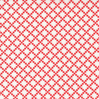Moda - Dwell - Nine Patch - Cream Red Fabric
