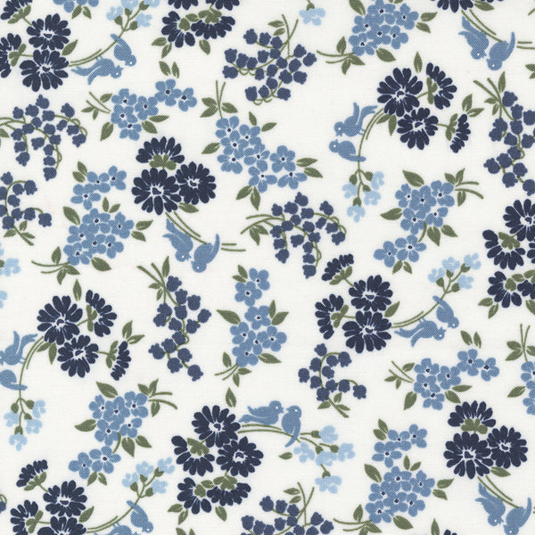 Moda - Dwell - Songbird - Cream Blue Fabric