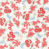 Moda - Dwell - Songbird - Cream Red Fabric