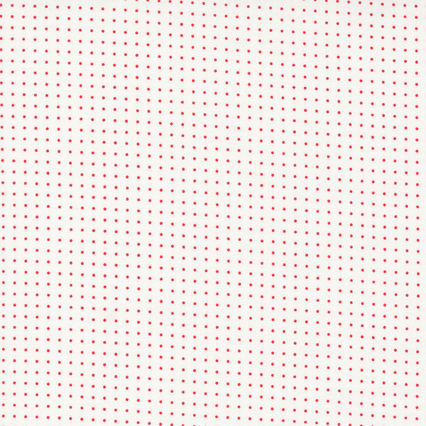 Moda - Dwell - Pin Dot - Cream Red Fabric