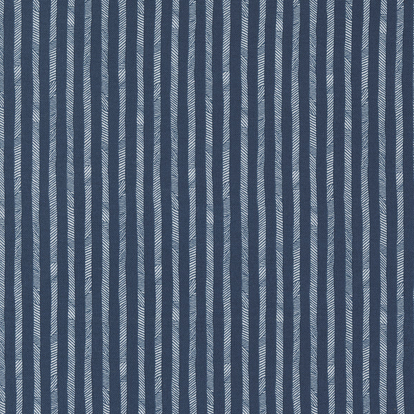 Moda - Stateside - Stripes Navy Fabric