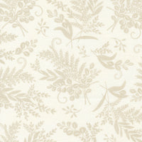 Moda - Happiness Blooms - Monotone Ferns White Washed Fabric