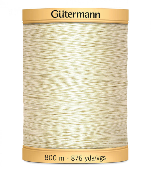 Gutermann - Cotton Thread 50wt 800m - Egg White