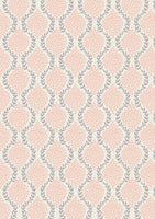 Lewis & Irene - Spring Hare - Floral Trellis Pink Fabric