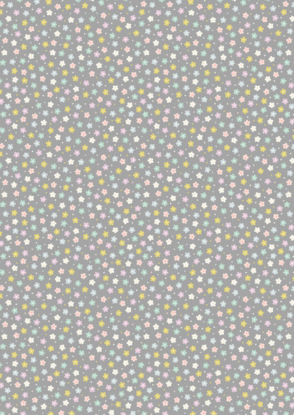 Lewis & Irene - Spring Hare - Small Daisies Grey Fabric