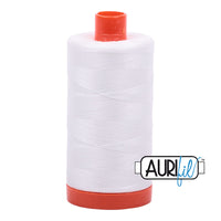 Aurifil - Cotton Mako Thread 50wt 1300m - White