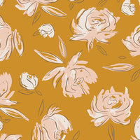 Art Gallery Fabrics - All is Well - FLANNEL Bed of Roses Amber Fabric