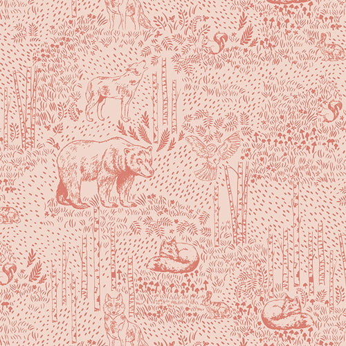 Art Gallery Fabrics - Woodland Keeper - Awaken Forest Rose Fabric