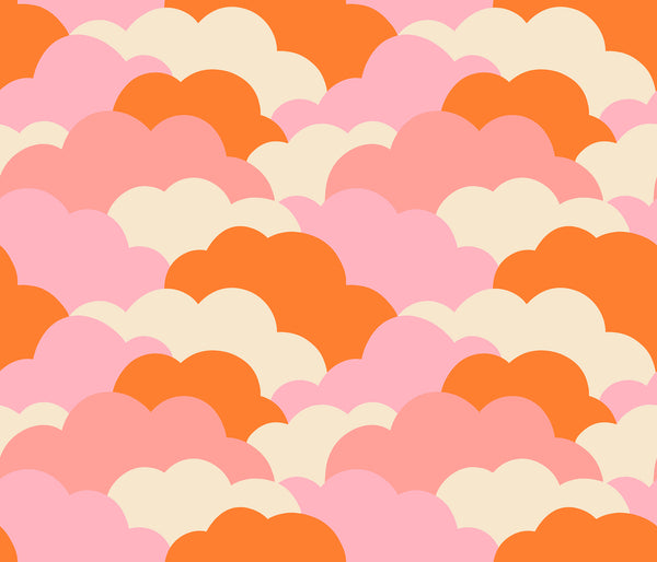 Ruby Star Society - Reverie - Clouds Orange Fabric
