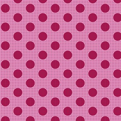Tilda - Medium Dots -  Maroon Fabric